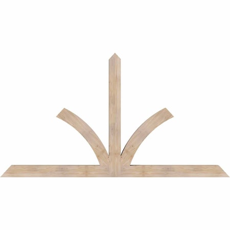 Ekena Millwork Richland Smooth Timber Gable Bracket, Douglas Fir, 108"W x 58"H x 5 1/2"D x 5 1/2"F, 13/12 Pitch GBW108X58X0606RIC00SDF